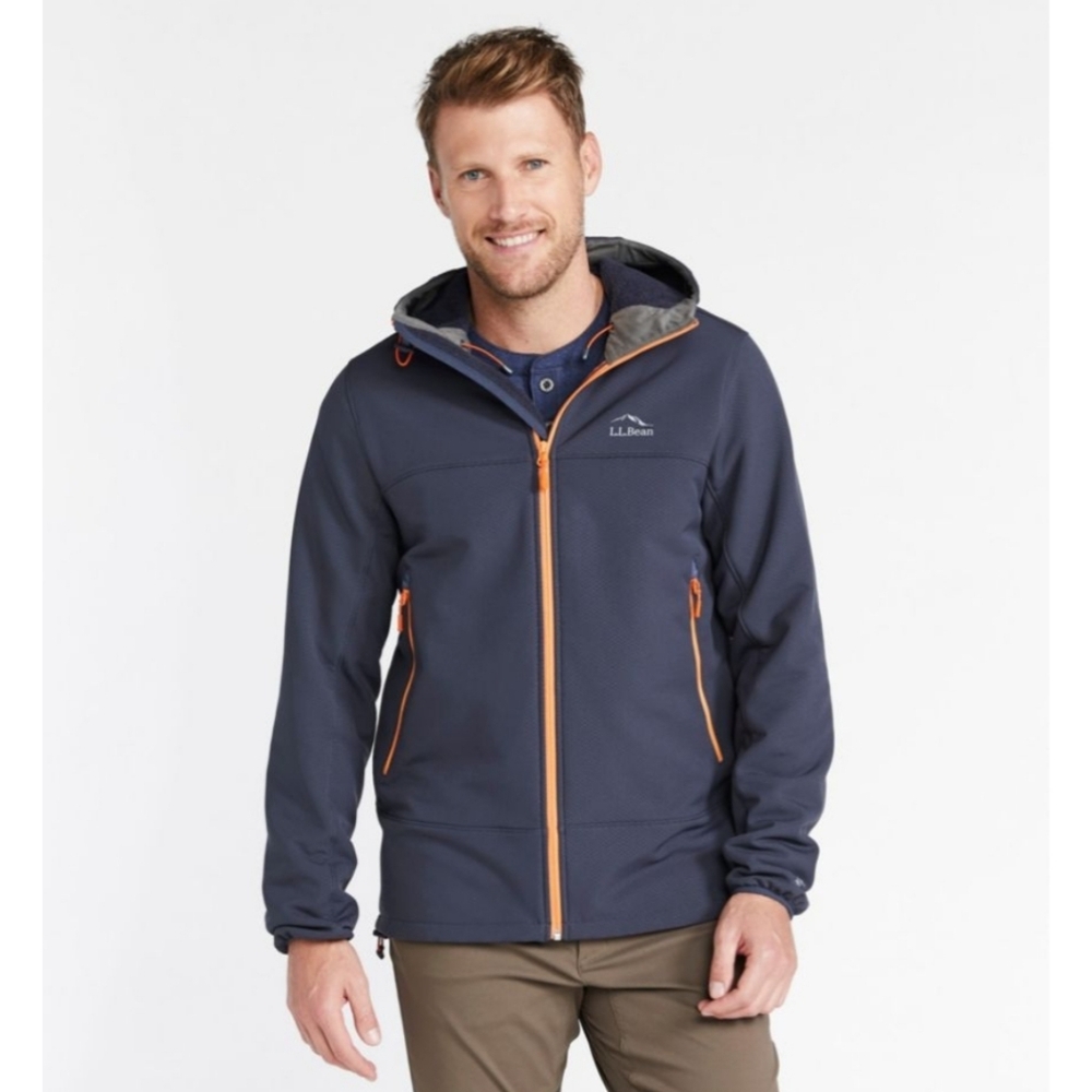L.L. Bean Men's Stormfleece Pro Hoodie Navy Large